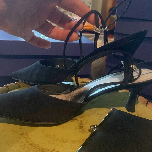 Stuart Weitzman “Gloambiance” Black  Heels Size 10N - Picture 11 of 12